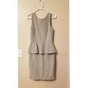 Banana Republic Printed Peplum Midi Dress sz 4